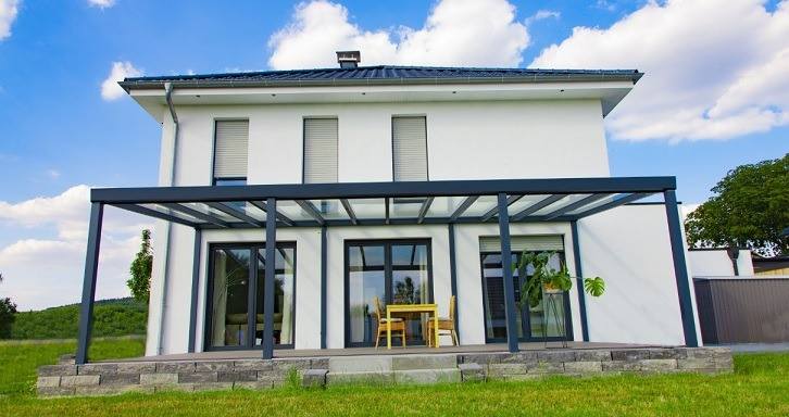 Bausatz Alu Terrassendach für Glas vorbereitet